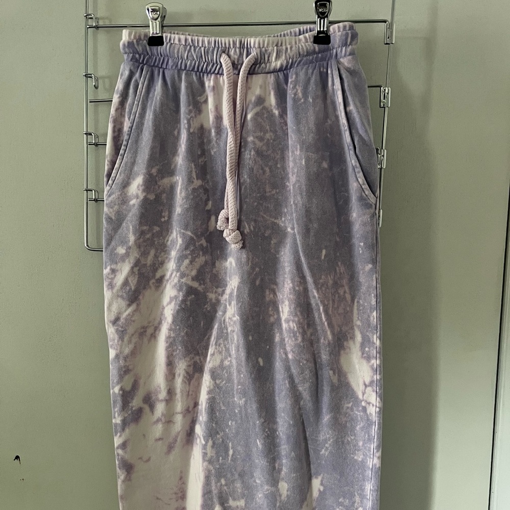 Zara purple tie dye midi skirt